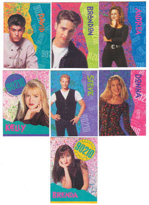 1993 Shreddies Beverley Hills 90210 Trivia cards 1