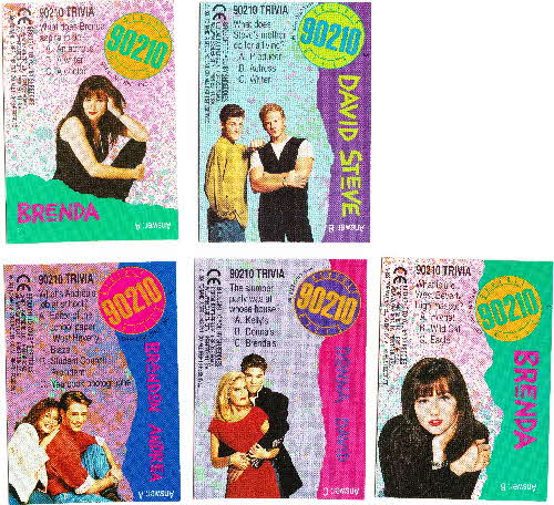 1993 Shreddies Beverley Hills 90210 Trivia cards 2 reverse