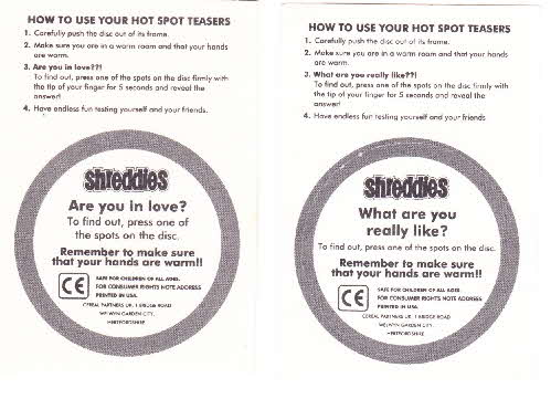 1992 Shreddies Hotspot Teasers reverse1