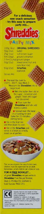 1991 Shreddies Spooky Spoons & Party Mix Recipe (2)
