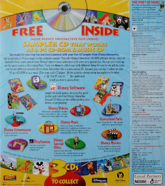 1998 Shreddies Disney Sample CD