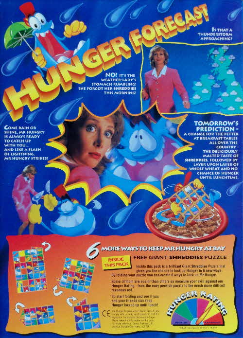 1996 Shreddies Hunger Forecast & Giant Hunger Puzzle