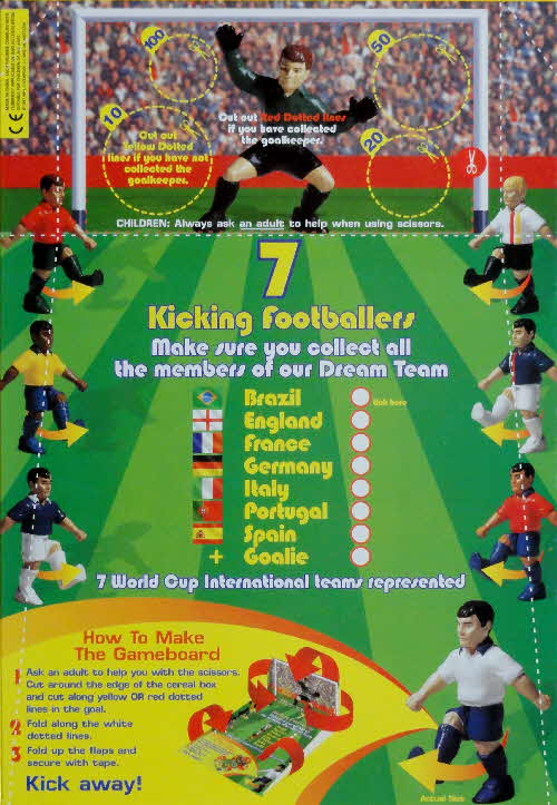 1997 Shreddies Kicking Footballers & Gameboard