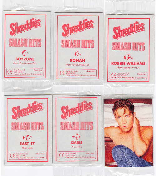 1996 Shreddies Smash Hits stickers