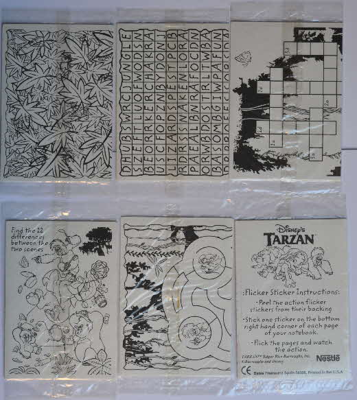 1999 Shreddies Tarzan stickers mint