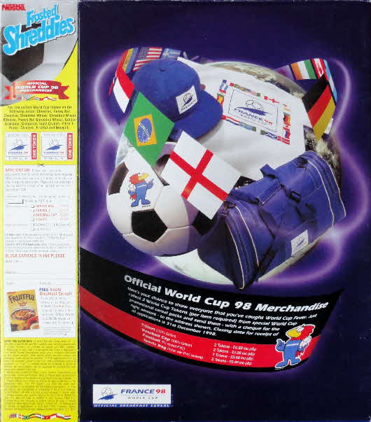 1998 Shreddies World Cup 98 Merchandise