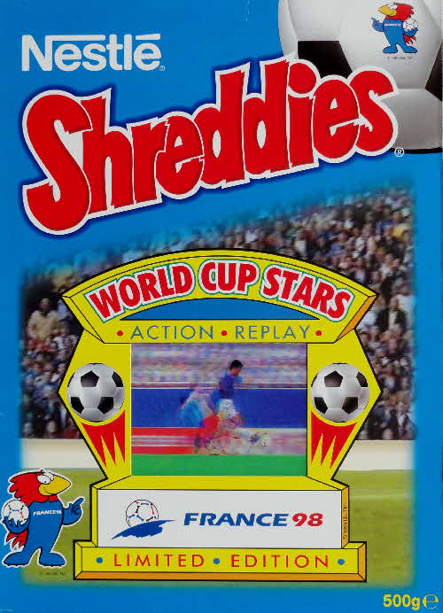1998 Shreddies World Cup Stars France 98 Action Replay Cards front (15)
