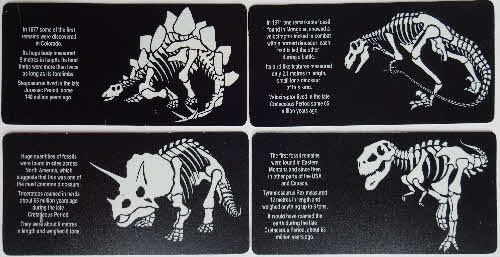 1997 Shreddies X Ray Dinosaur Cards (4)