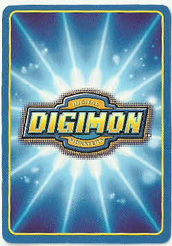 2001 Golden Nuggets Digimon Cards back