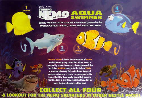 2003 Shreddies Frosted Finding Nemo Aqua Swimmer Shinny pack (2)