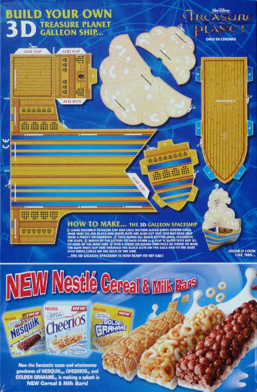 2002 Shreddies Treasure Planet 3D Galleon Ship Model