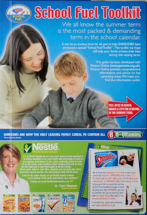2006 Shreddies School Fuel Toolkit back
