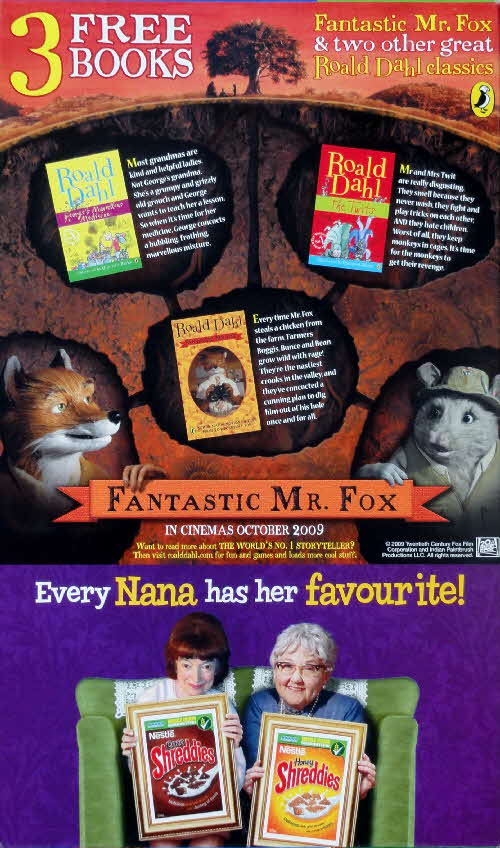 2009 Shreddies Fantastic Mr Fox books