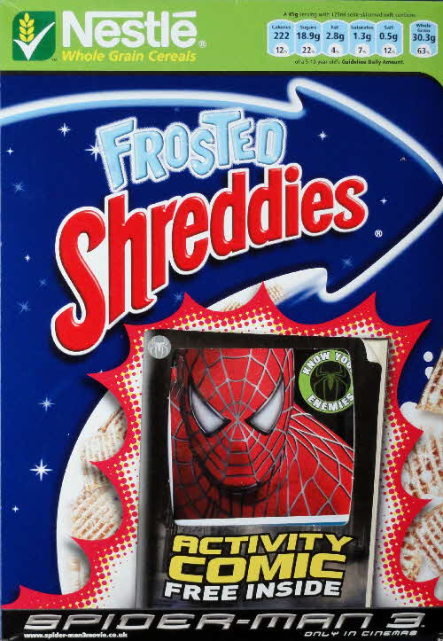 2007 Shreddies Spiderman 3 Activity Comic front (1)