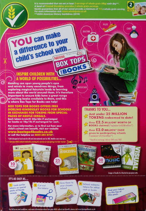 2012 Shreddies Books for School Tokens