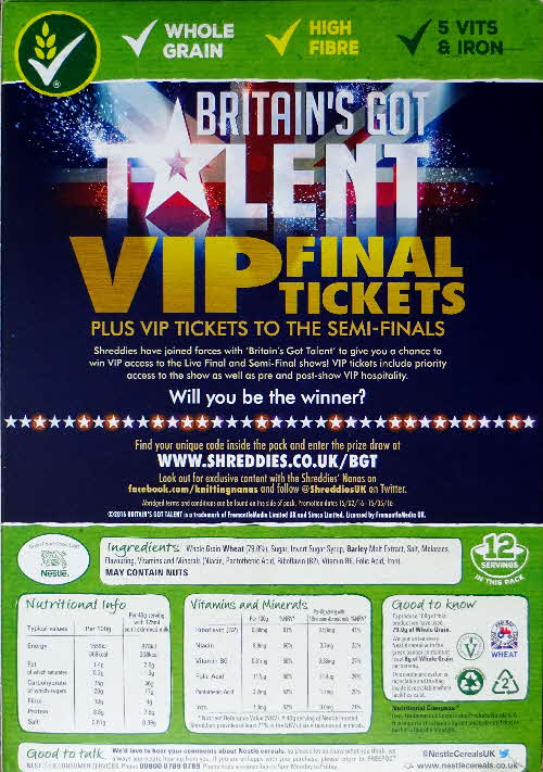 2016 Shreddies BGT VIP Tickets Competition 3