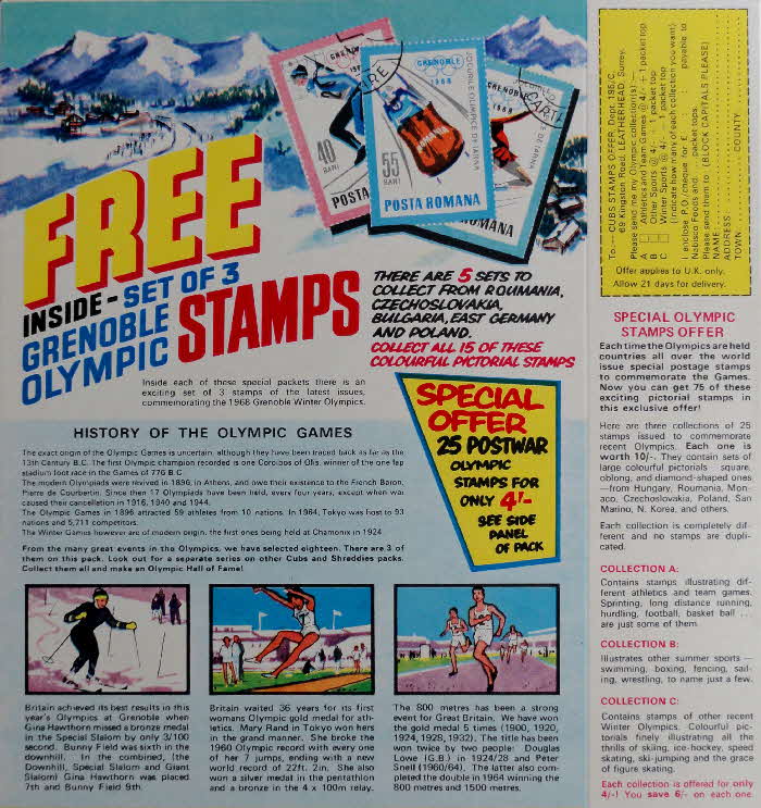 1968 Spoonsize Grenoble Olympic Stamps & Savings Club (1)
