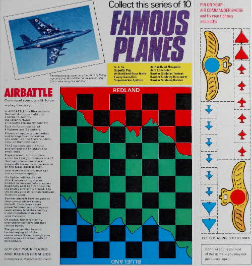 1970s Shreddies Famous Planes & Airbattle Game