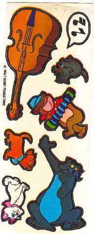 1971 Shreddies Aristocat stickers 1