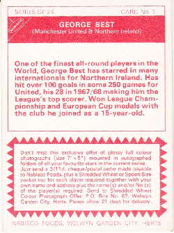 1970 Shreddies Footballer Card back variations (1)