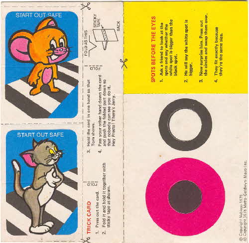 1975 Shreddies Tom & Jerry Trick cards