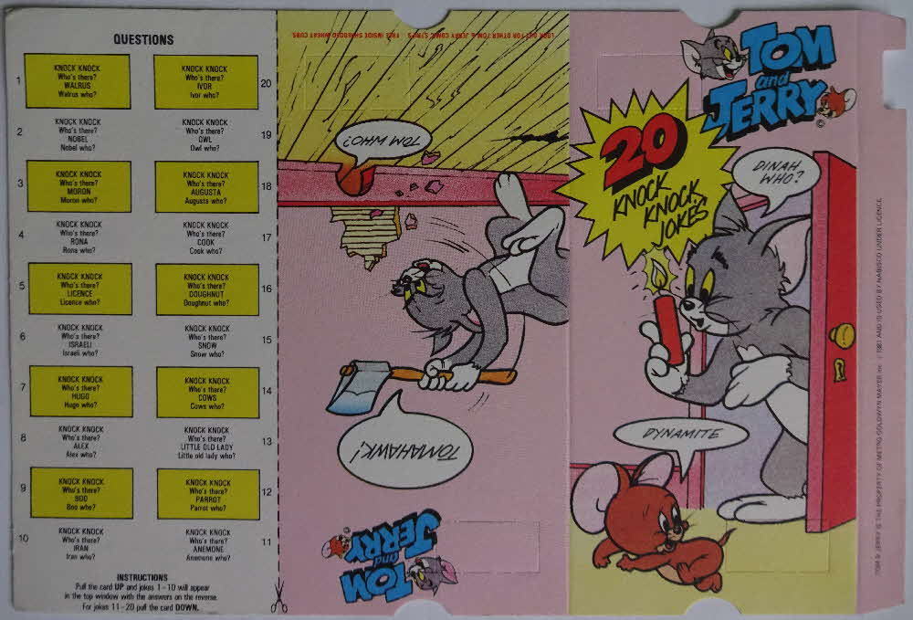 1982 Shredded Wheat Cubs Tom & Jerry Comic Strip 2 (1)