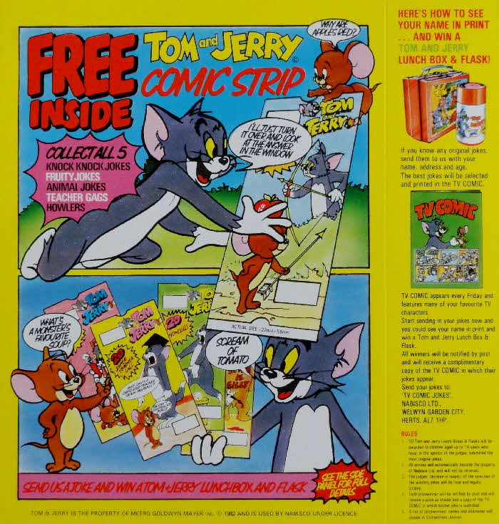 1982 Spoonsize Tom & Jerry Comic Strip