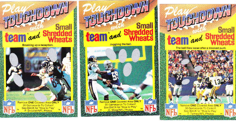1989 Small Shredded Wheat Touchdown Gamecards (2)1