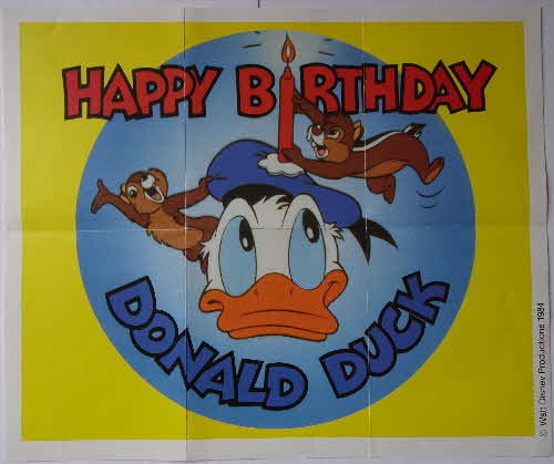 1984 Shredded Wheat Disney Poster Donald Duck