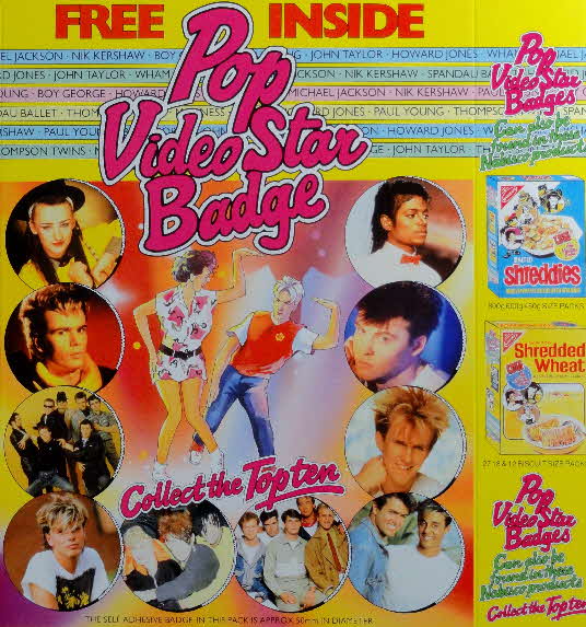 1984 Spoonsize Pop Video Star Badge
