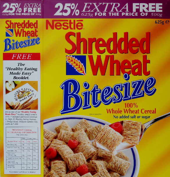 1993 Shredded Wheat Bitsize Healthy Eating Booklet front