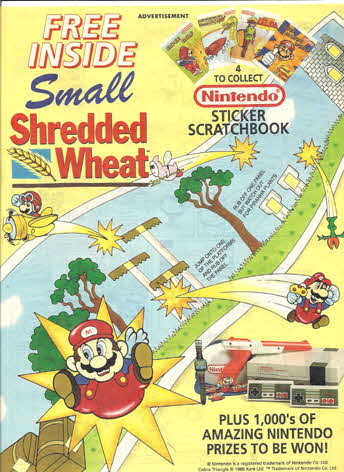 1990 Shredded Wheat Nintendo Scratchbook (betr)