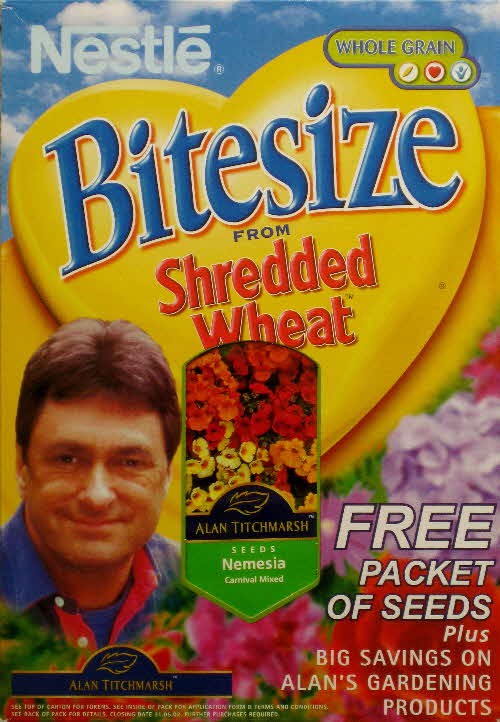 2001 Shredded Wheat Alan Titchmarsh Free Seeds front