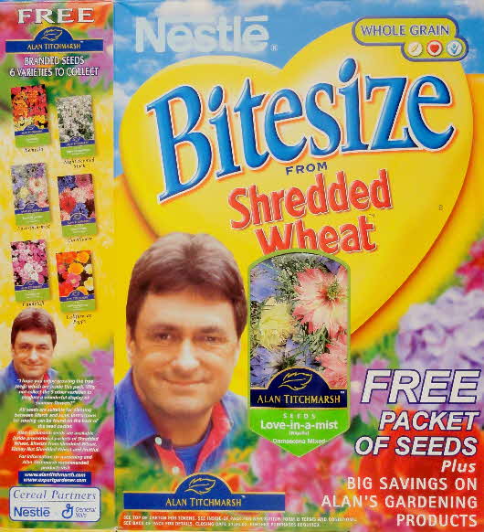 2001 Shredded Wheat BitesizeAlan Titchmarsh Free Seeds front