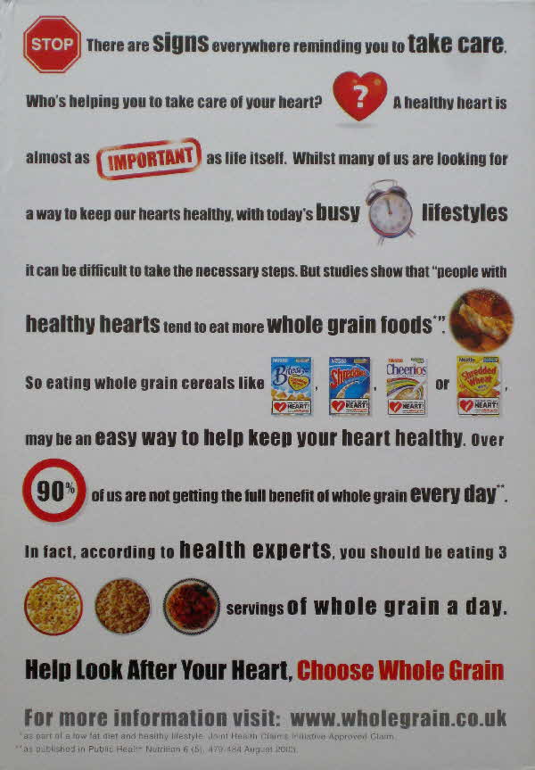 2004 Shredded Wheat Bitesize Choose Whole Grain