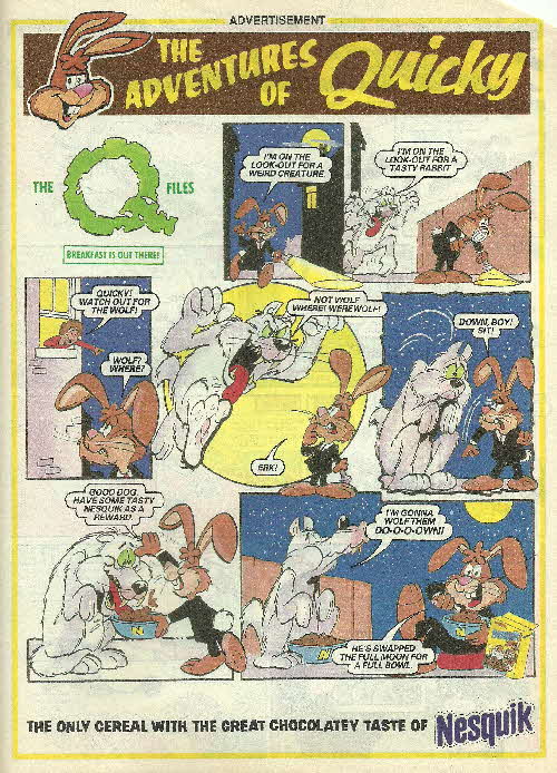 1996 Nesquick Adventures of Quicky - Q Files Wolf