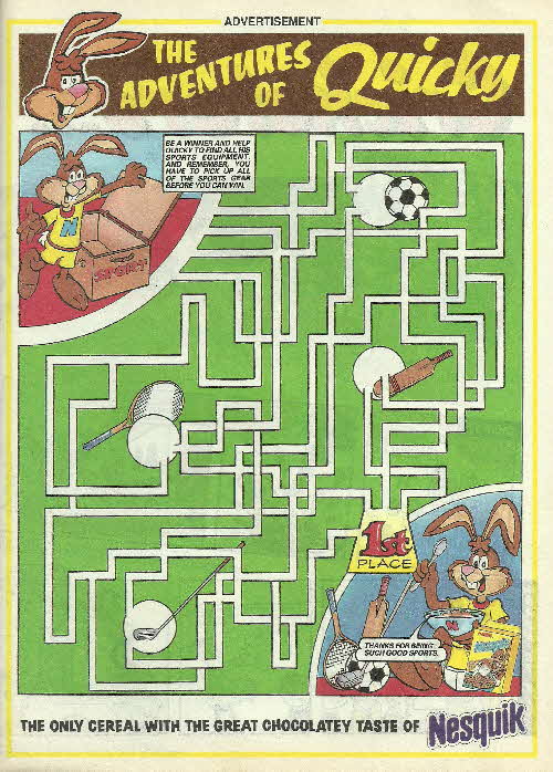 1996 Nesquick Adventures of Quicky - Sports Maze