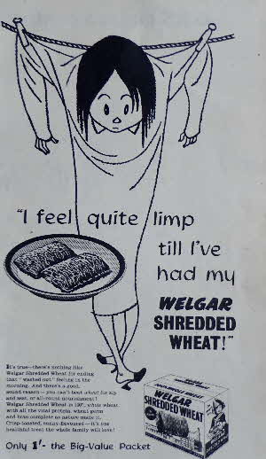 1954 Shredded Wheat I feel Quite Limp