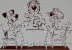 1960s Coco Pops Draw n Colour Cartoon Huckleberry Hound, Mr Jin