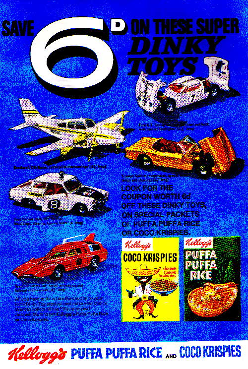 1968 Coco Krispies Dinky Cars