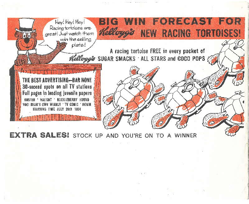 1964 Coco Pops Racing Tortoises Letter heading
