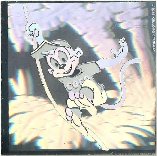 1986 Coco Pops Monkey Hologram