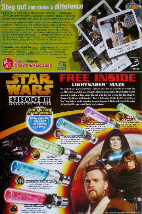 2005 Coco Pops Star Wars 3 Light Sabres