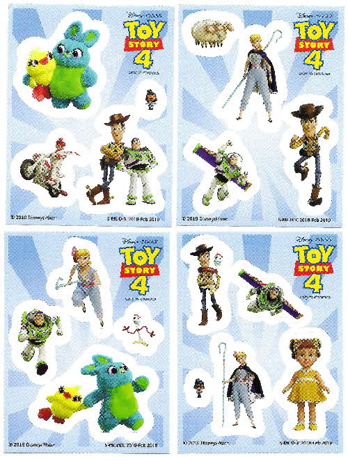 2019 Coco Pops Toy Story 4 Stickers