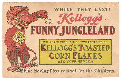 1932 Cornflakes Funny Jungleland card
