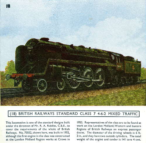 1954 Cornflakes Locomotives No 18 BR Standard Class 7 462
