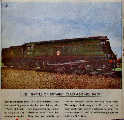 1954 Cornflakes Locomotives No 2 Battle of Britain