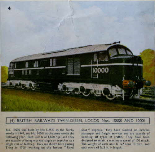 1954 Cornflakes Locomotives No 4 Twin Diesel Loco 10000
