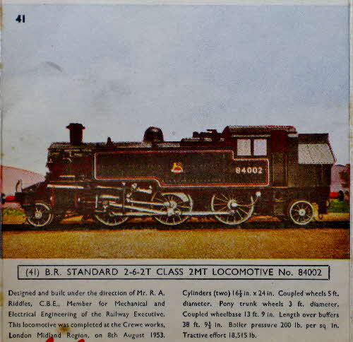 1954 Cornflakes Locomotives No 41 BR Standard 262T Class 2MT No 84002