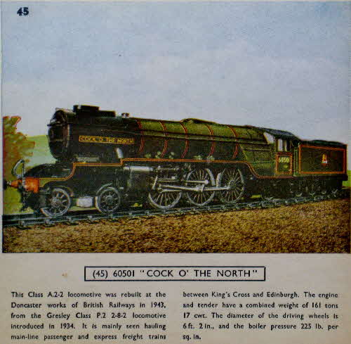 1954 Cornflakes Locomotives No 45 60501 Cock o the North